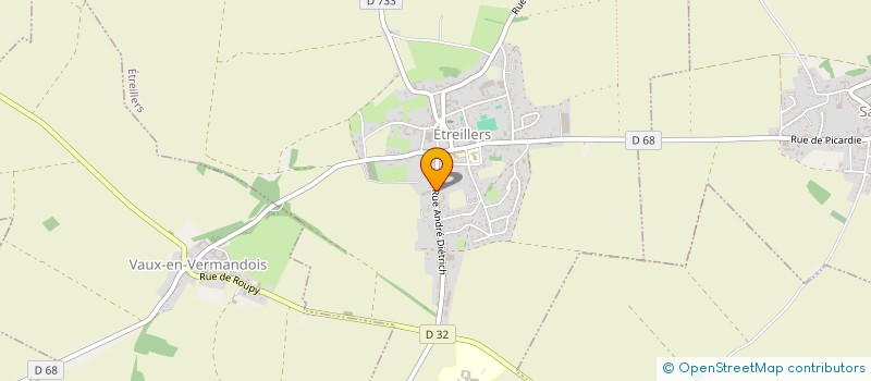 localisation de l'entreprise DE COURTIGNY à ETREILLERS