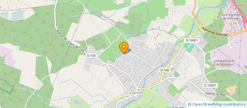 localisation de l'entreprise DE COURTILLES  LA BREDE