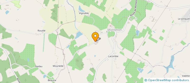 localisation de l'entreprise DE COUTY à MONTETON