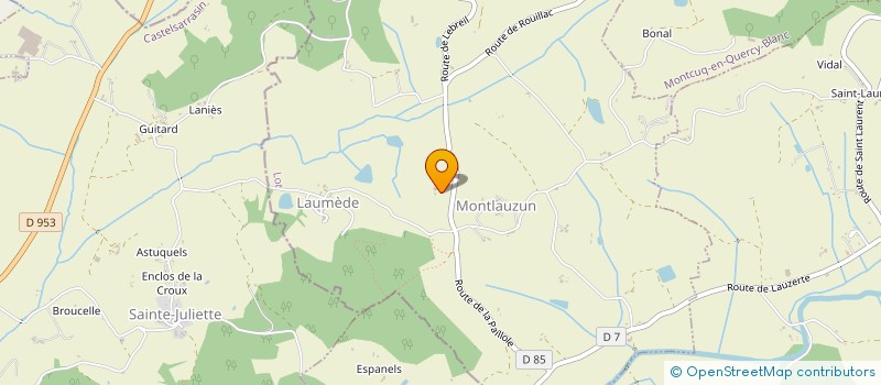 localisation de l'entreprise DE COUTY à MONTLAUZUN