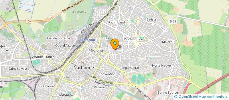 localisation de l'entreprise DE CRABOULETTE ET RAZIMBAUD à NARBONNE