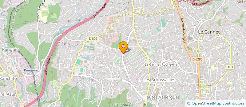 localisation de l'entreprise DE CROZALS  LE CANNET