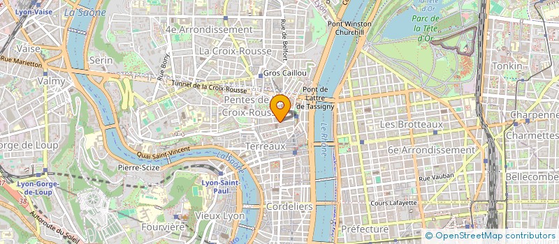 localisation de l'entreprise DE DERRIERE à LYON