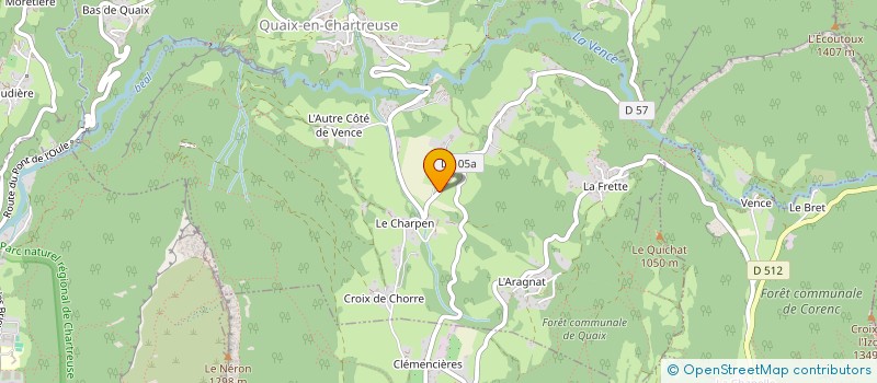 localisation de l'entreprise DE DEUX CHOSES LUNE  QUAIX-EN-CHARTREUSE