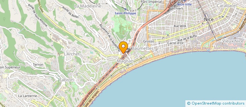 localisation de l'entreprise DE DISTRIBUTION ALIMENTAIRE DU SUD à NICE