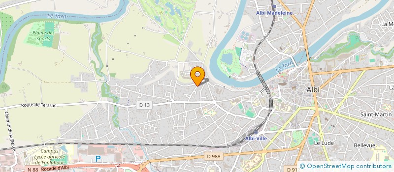 localisation de l'entreprise DE FACE A FACE à ALBI