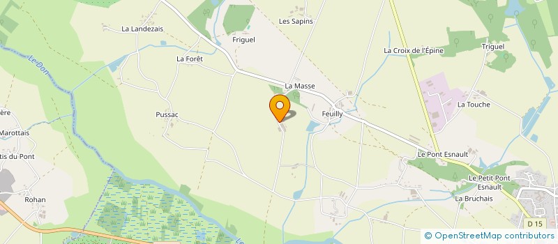 localisation de l'entreprise DE FEUILDEL à GUEMENE-PENFAO