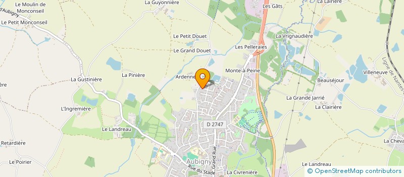 localisation de l'entreprise DE FIL EN METIER  AUBIGNY-LES CLOUZEAUX