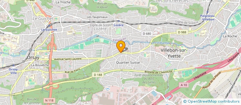 localisation de l'entreprise DE FLEURS EN FLEURS  VILLEBON-SUR-YVETTE