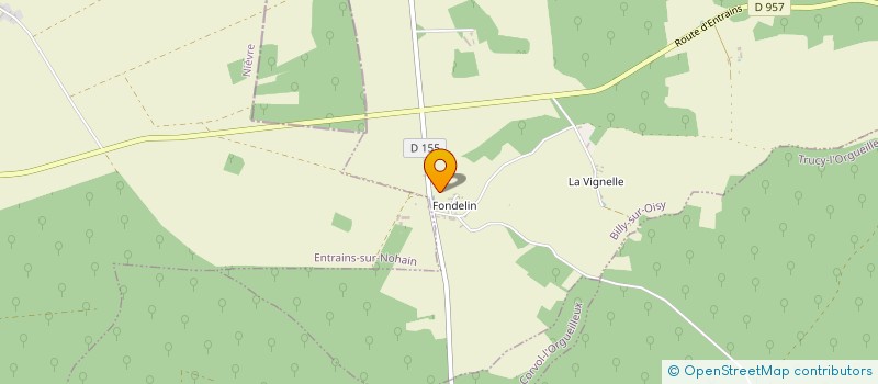 localisation de l'entreprise DE FONDELIN à BILLY-SUR-OISY