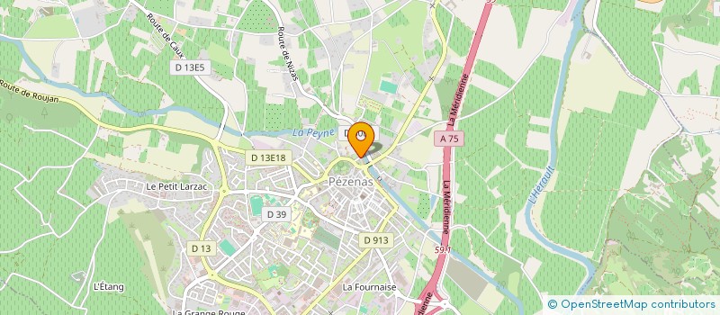 localisation de l'entreprise DE FORMONT  PEZENAS