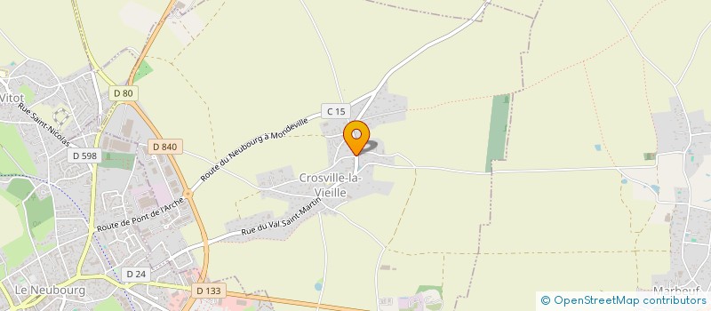 localisation de l'entreprise DE FRANCQUEVILLE DE LA GORCE  CROSVILLE-LA-VIEILLE