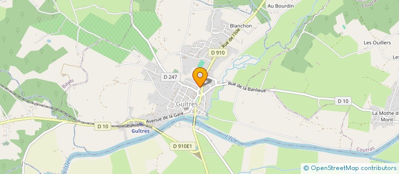 localisation de l'entreprise DE FRAPPE  GUITRES