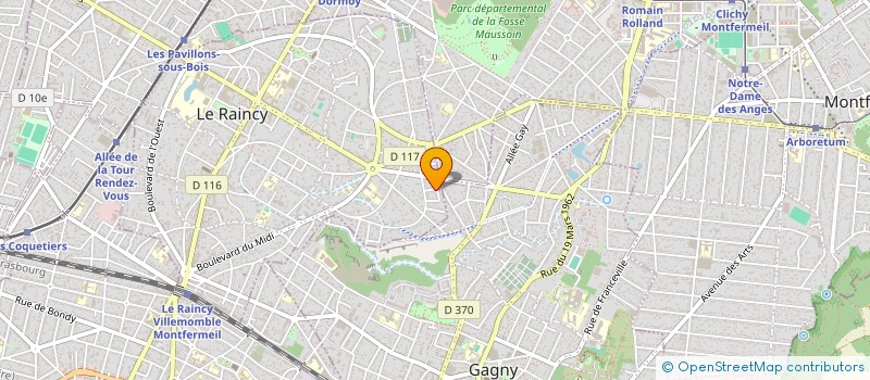 localisation de l'entreprise DE FRE ME à LE RAINCY