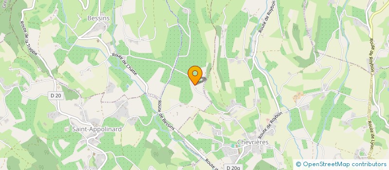 localisation de l'entreprise DE FREDURET  SAINT-APPOLINARD