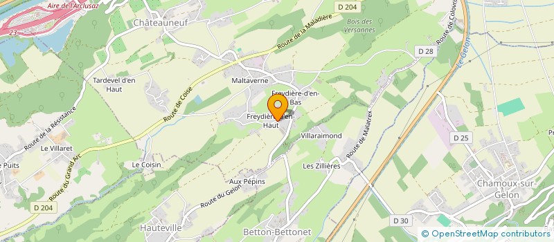 localisation de l'entreprise DE FREYDIERE à CHATEAUNEUF