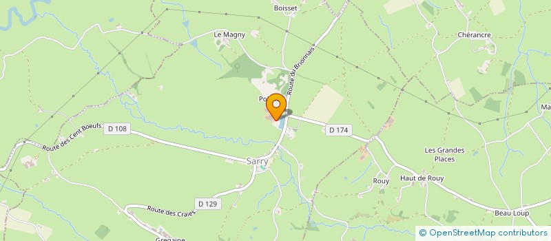 localisation de l'entreprise DE FROMENTAUX  SARRY