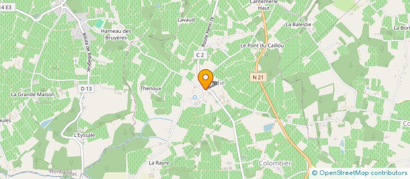 localisation de l'entreprise DE GAVARLIAC  COLOMBIER