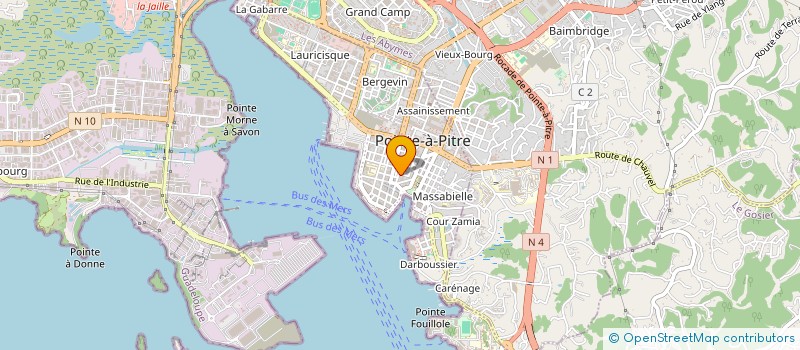 localisation de l'entreprise DE GESTION DU COMITE DE QUARTIER DE LAURICISQUE à POINTE A PITRE