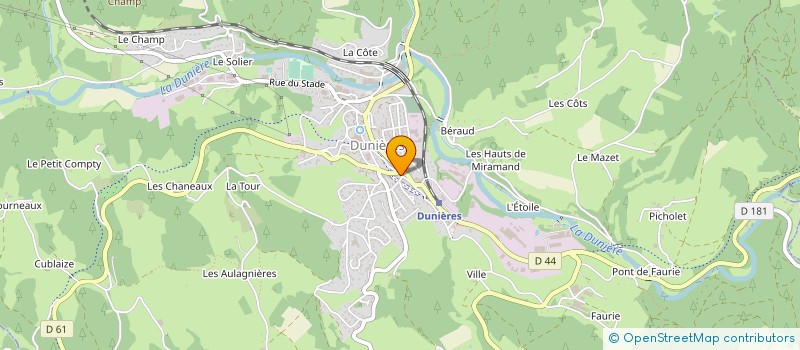 localisation de l'entreprise DE GLO DE BESSES à DUNIERES
