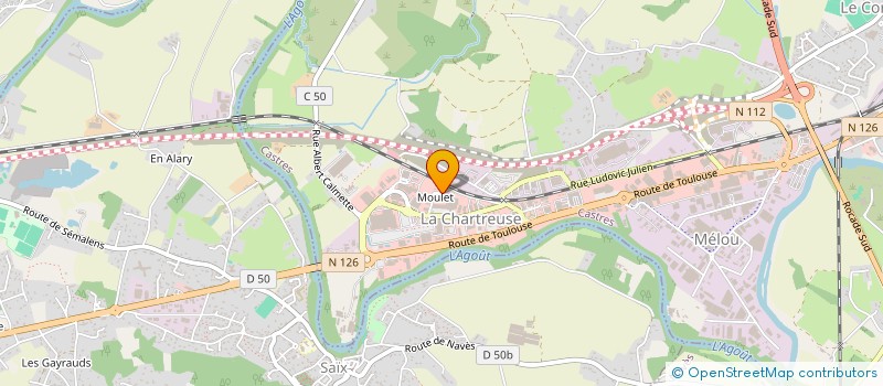 localisation de l'entreprise DE GRIEVE  CASTRES