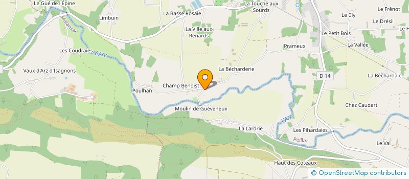 localisation de l'entreprise DE GUEVENEUX à PEILLAC