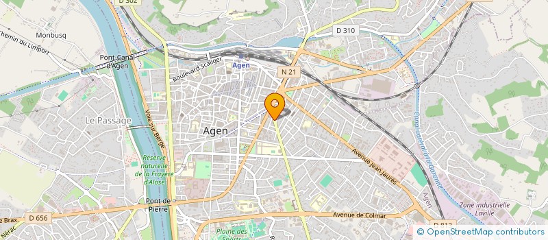 localisation de l'entreprise DE GYMNASTIQUE VOLONTAIRE DE L'ECOLE NORMALE D'AGEN, RATTACHEE AU COMITE DEPARTEMENTAL DE LOT-ET-GARONNE  AGEN