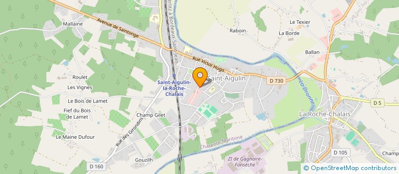 localisation de l'entreprise DE HERELLE  SAINT-AIGULIN
