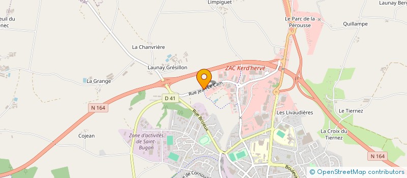 localisation de l'entreprise DE KER HERVE à LOUDEAC
