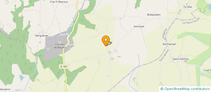 localisation de l'entreprise DE KERAUDREN  CANIHUEL