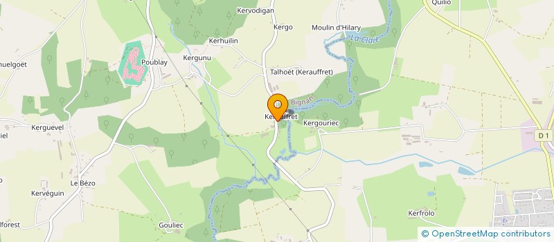 localisation de l'entreprise DE KERAUFFRET à BIGNAN