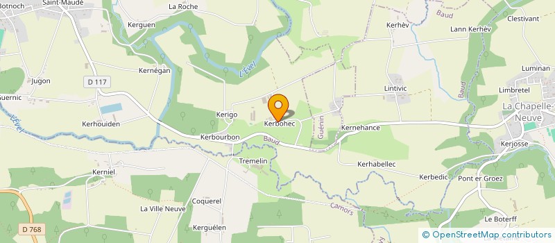 localisation de l'entreprise DE KERBOHEC  BAUD