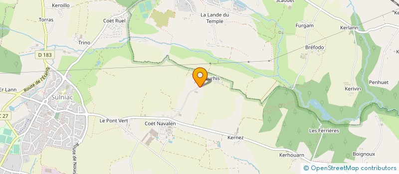 localisation de l'entreprise DE KERBOURHIS à SULNIAC