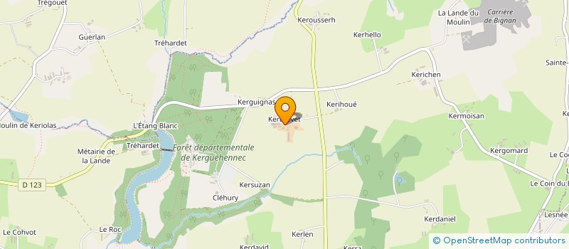 localisation de l'entreprise DE KERBREVET  BIGNAN