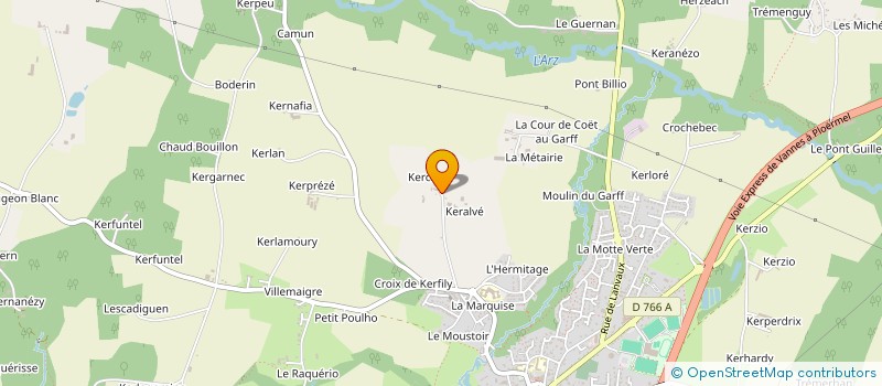 localisation de l'entreprise DE KERCAILLO à ELVEN