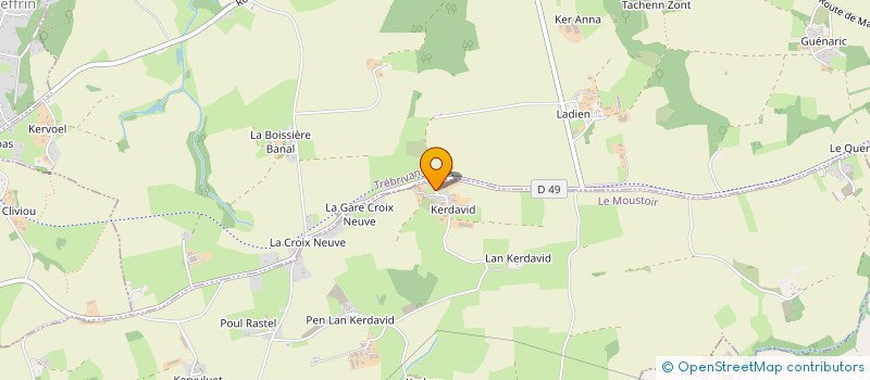 localisation de l'entreprise DE KERDAVID à LE MOUSTOIR