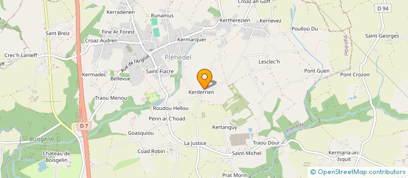 localisation de l'entreprise DE KERDERRIEN à PLEHEDEL