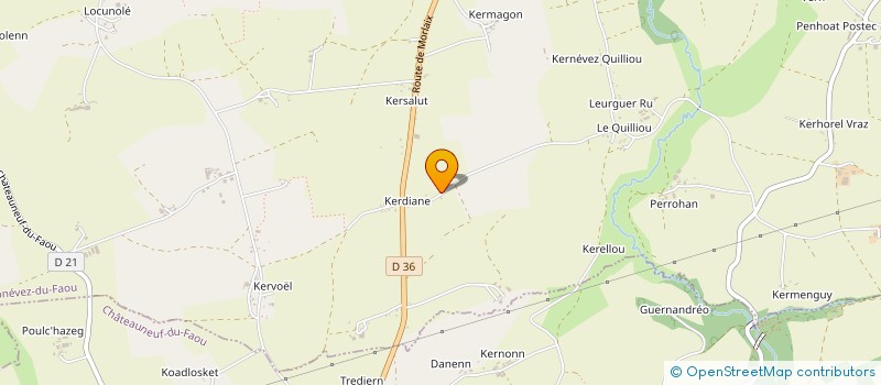 localisation de l'entreprise DE KERDIANE à PLONEVEZ-DU-FAOU