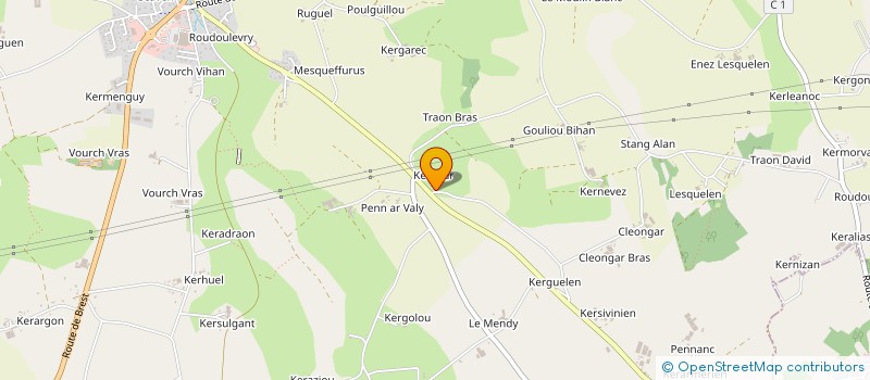 localisation de l'entreprise DE KEREGAR  PLABENNEC