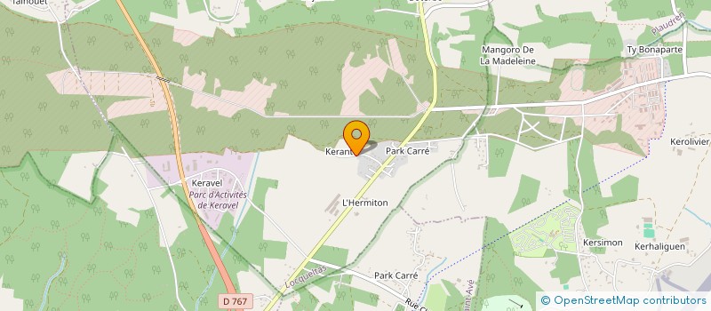localisation de l'entreprise DE KERFRANC à LOCQUELTAS