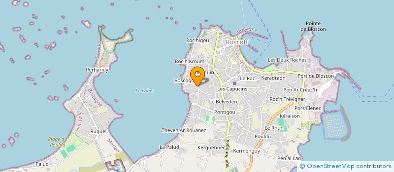 localisation de l'entreprise DE KERGADIOU  ROSCOFF
