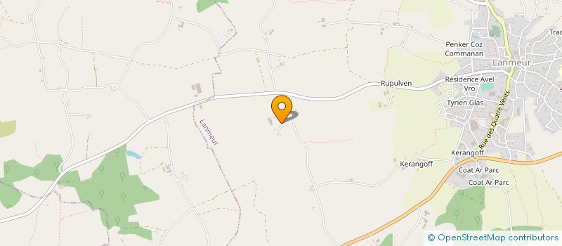 localisation de l'entreprise DE KERGALAVEN  LANMEUR