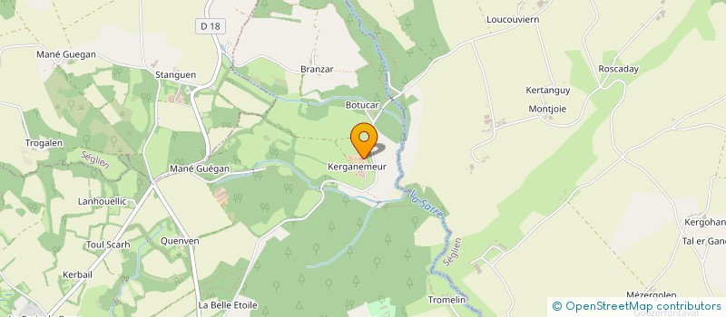 localisation de l'entreprise DE KERGANEMEUR à LOCMALO