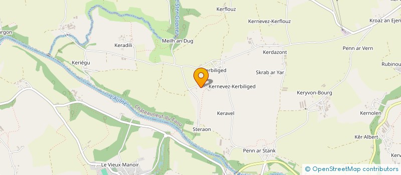 localisation de l'entreprise DE KERGANEZ à CHATEAUNEUF-DU-FAOU