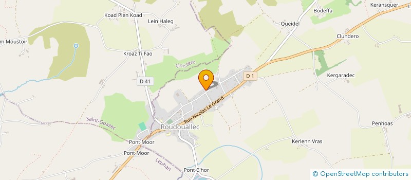 localisation de l'entreprise DE KERGARADEC à ROUDOUALLEC