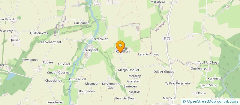 localisation de l'entreprise DE KERGONAN  PLOUVORN