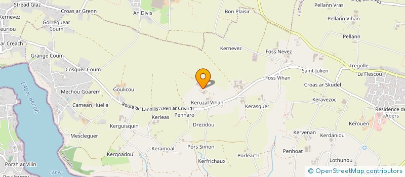 localisation de l'entreprise DE KERGONVAL  LANNILIS