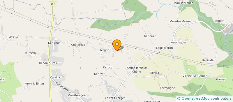 localisation de l'entreprise DE KERGOZ  BANNALEC