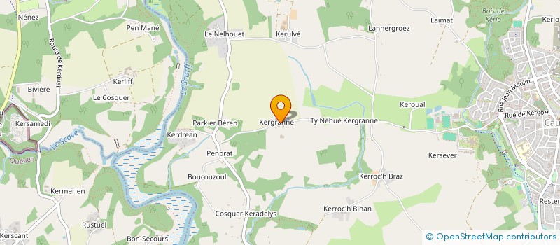 localisation de l'entreprise DE KERGRANN  CAUDAN