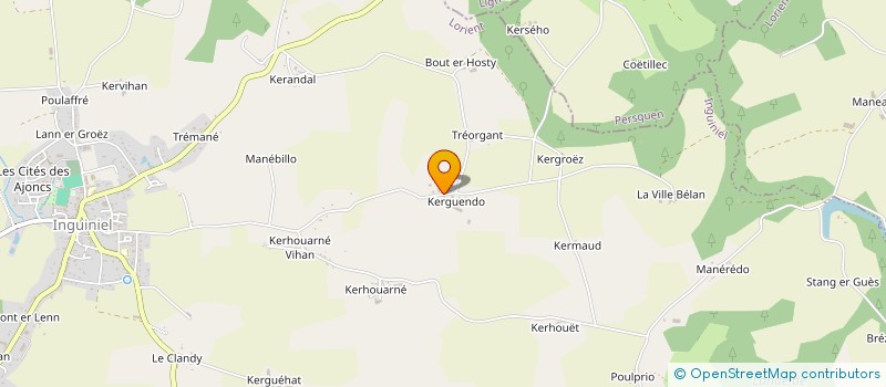 localisation de l'entreprise DE KERGUENDO à INGUINIEL